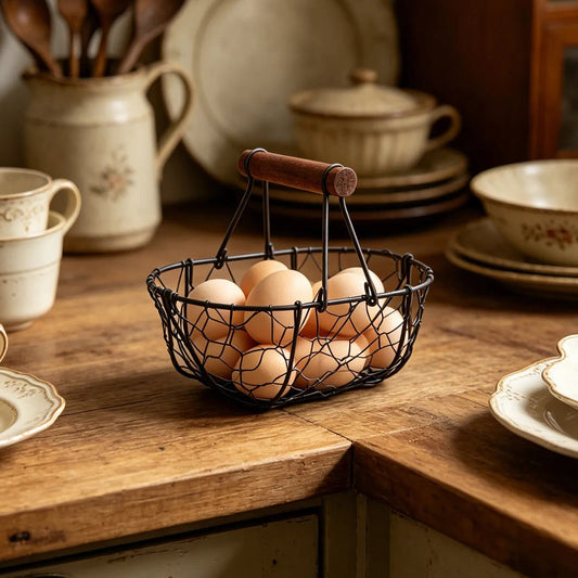 Retro Style Iron Mesh Basket