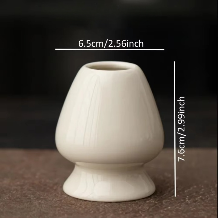 White Classic Ceramic Whisk Stand