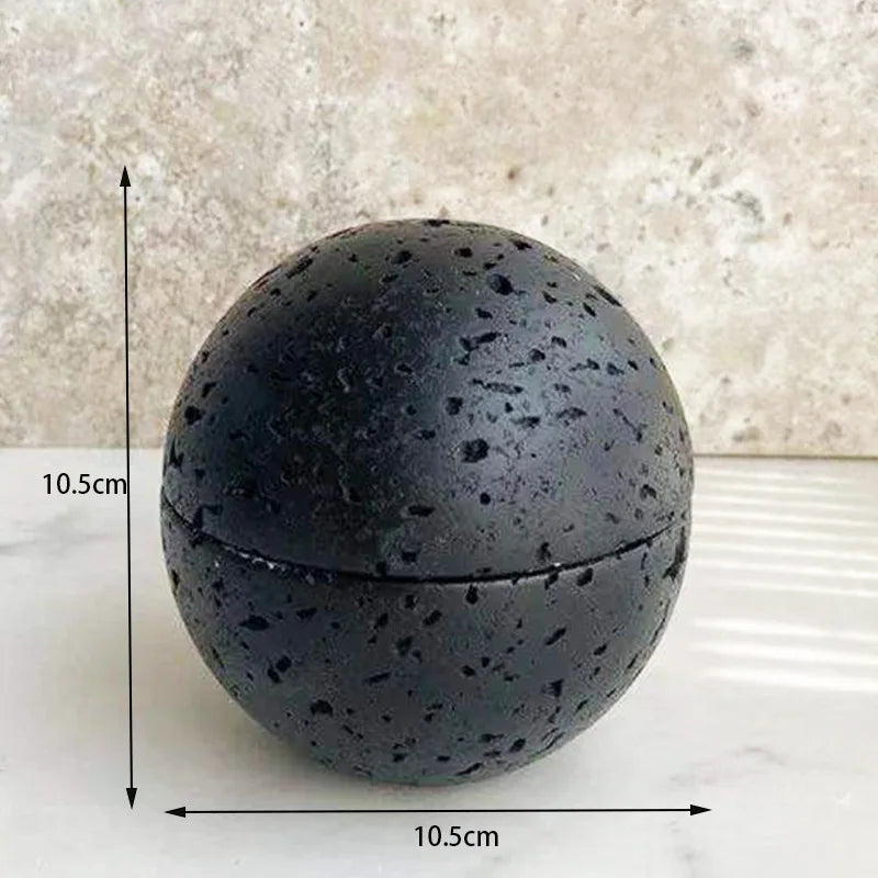 Round Travertine Style Incense Burner