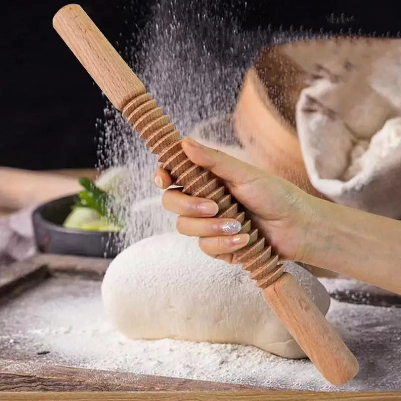 Wooden Embossing Rolling Pin for Creative Baking