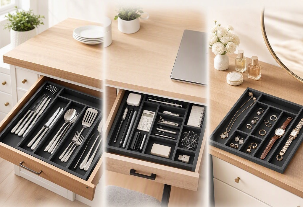 Wooden Expandable Drawer Organizer