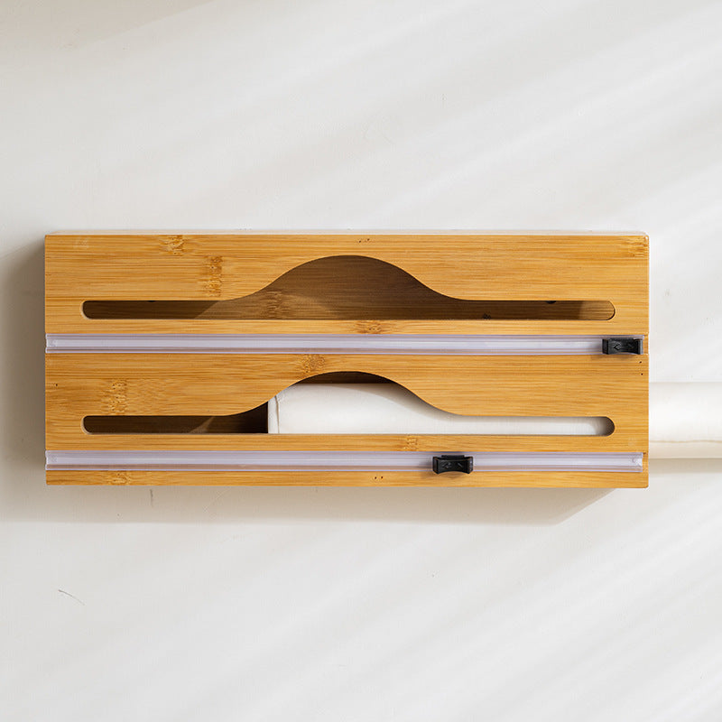 Wooden Foil & Baking Paper Dispenser with Cutter