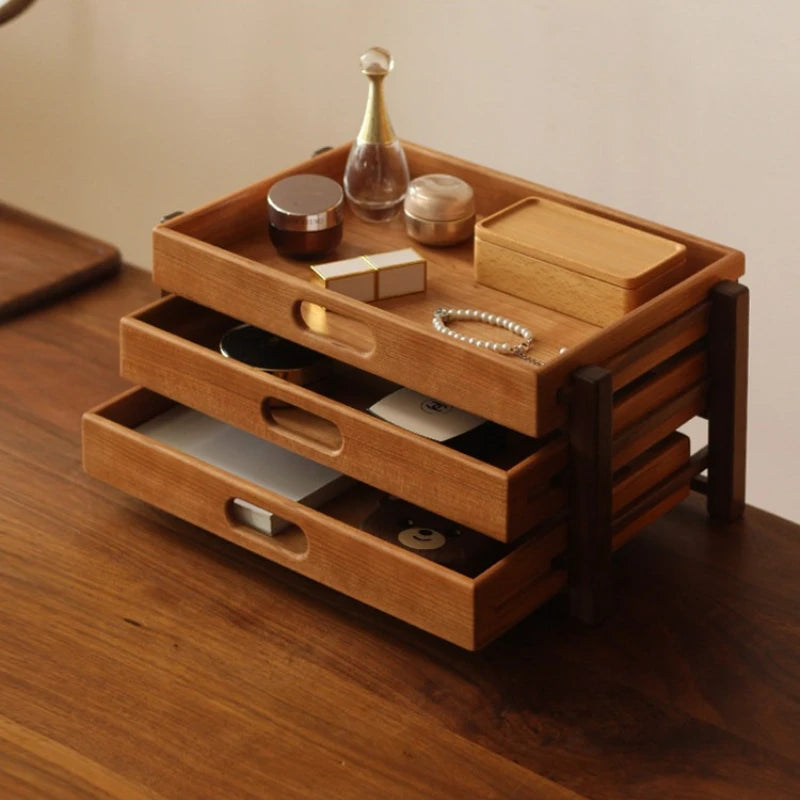 Wooden 3-Layer Organizer Drawer