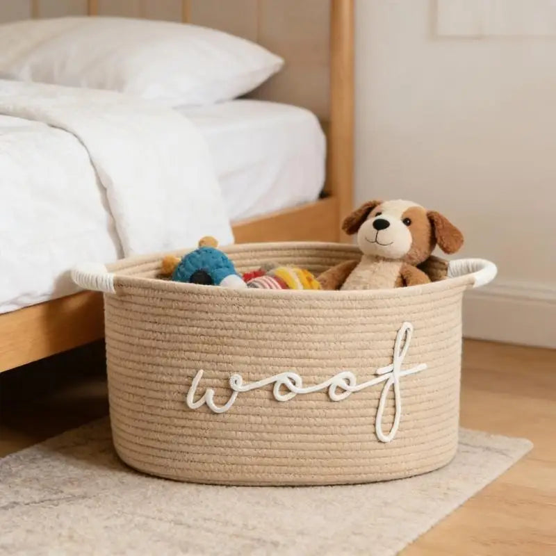 Rope Dog Toy Storage Basket