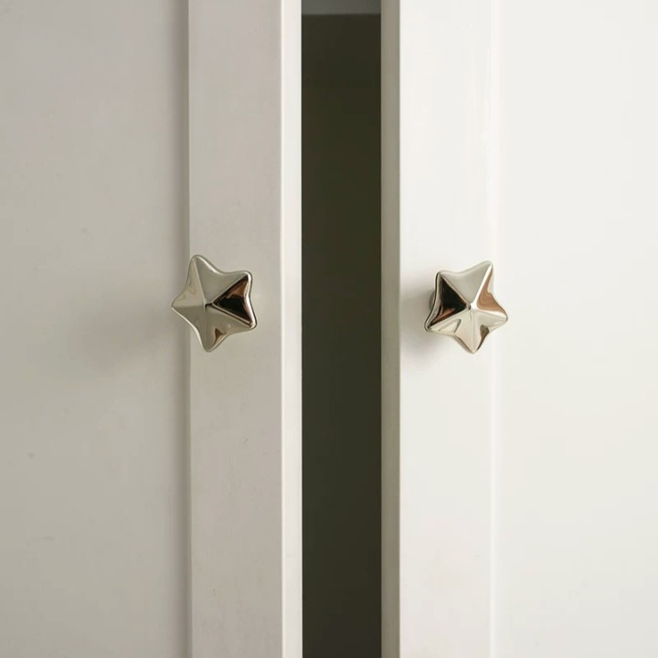 Silver Cloud & Star Cabinet Knobs