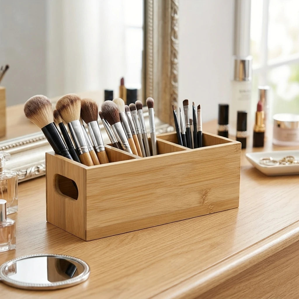 Wooden Desk Organizer with 3 Slots