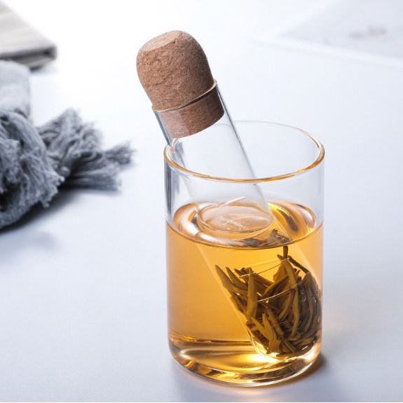 Glass Tea Herb Infuser with Cork Stopper