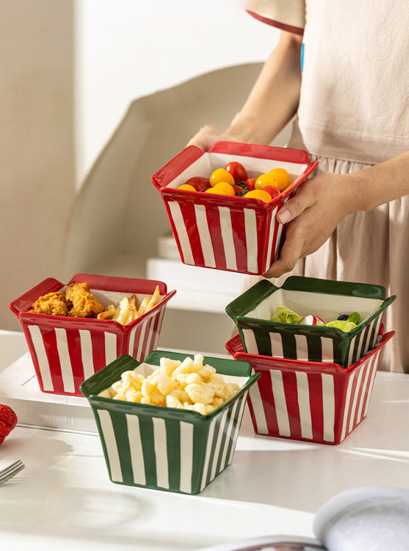 Ceramic Mini Popcorn Bucket Bowl