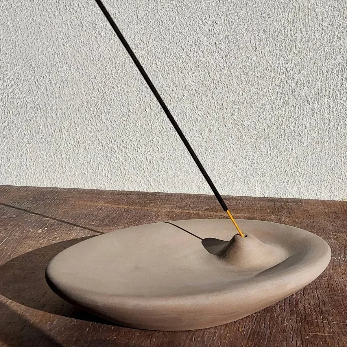 Oval Concrete Incense Stick Holder