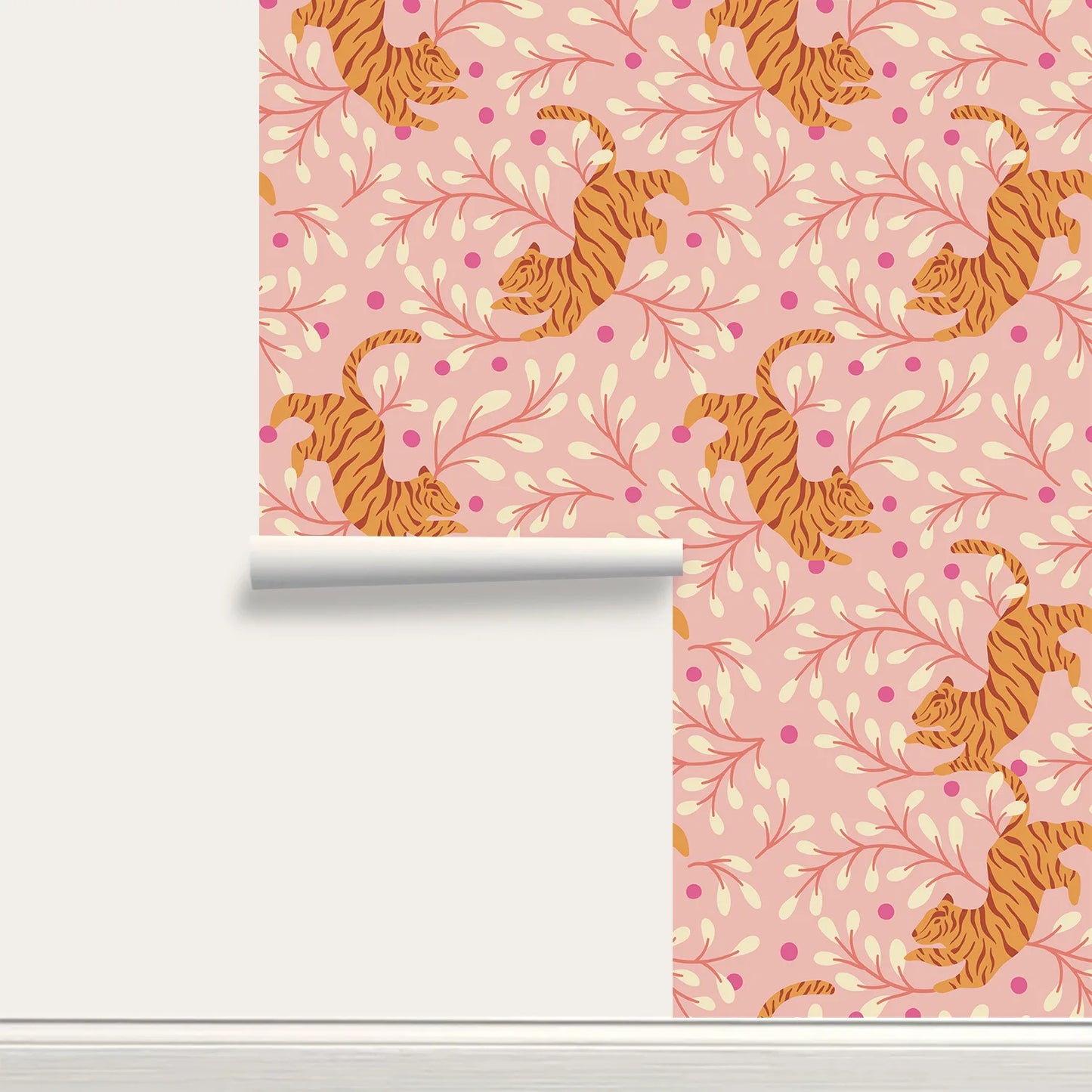 Tropical Jungle Tiger Peel and Stick Wallpapers (Two Styles)