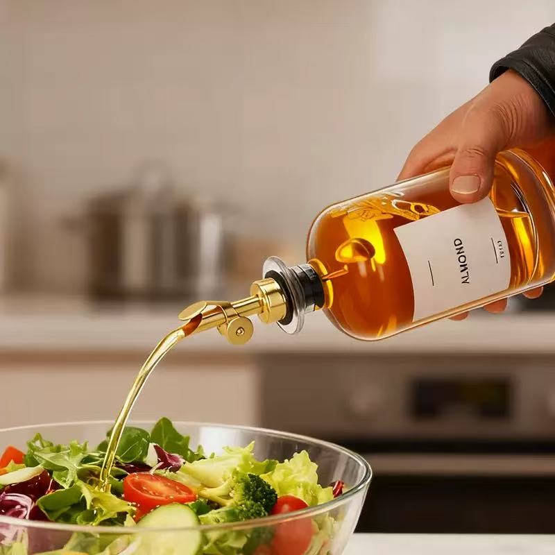 Round Glass Seasoning Oil Bottle Dispenser