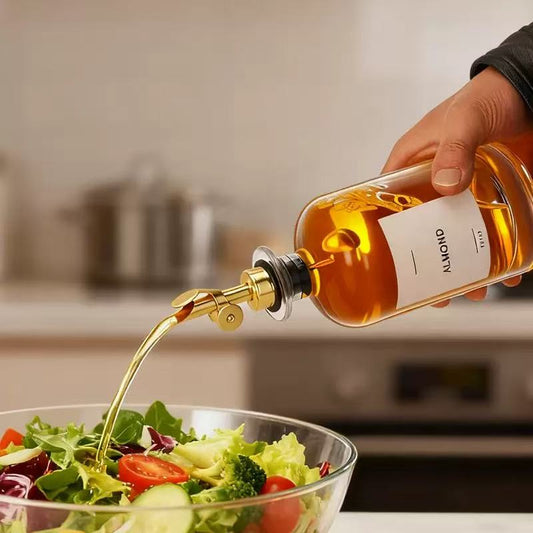 Round Glass Seasoning Oil Bottle Dispenser