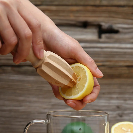 Wooden Lemon Hand Squeezer