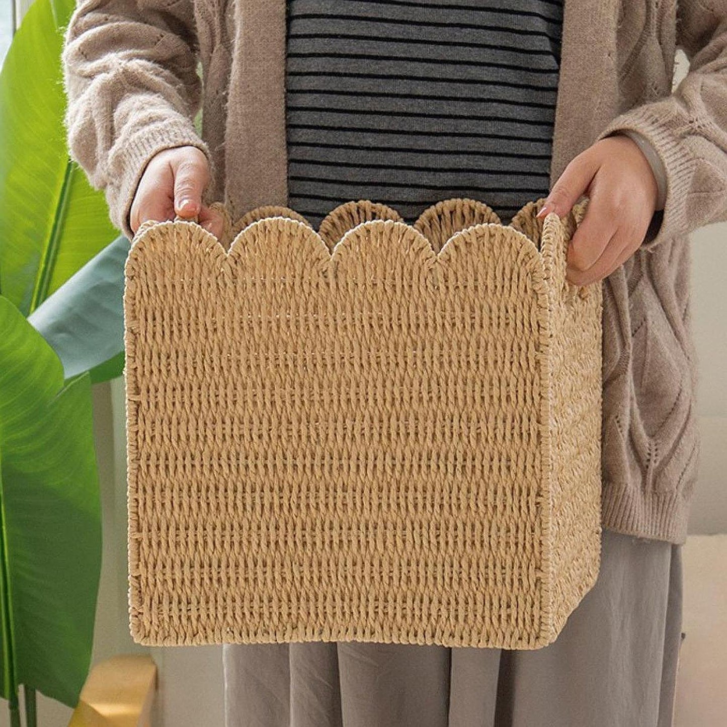 Foldable Storage Basket Bin with Handles