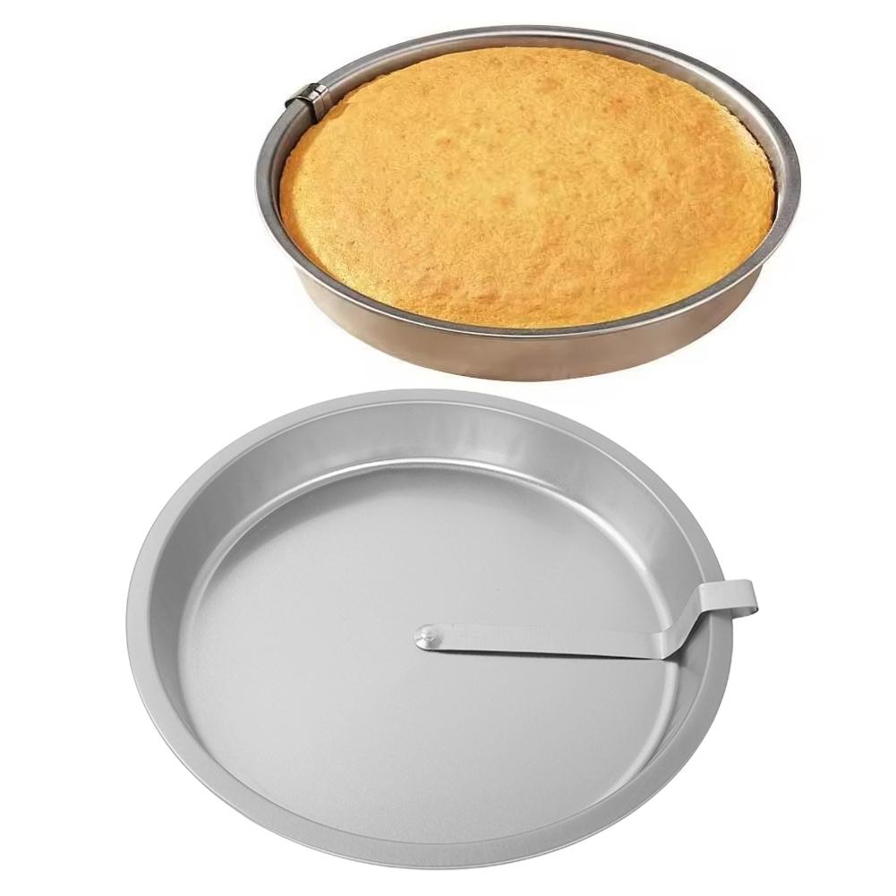 Nonstick Round Cake Pan with Built-In Swivel Blade