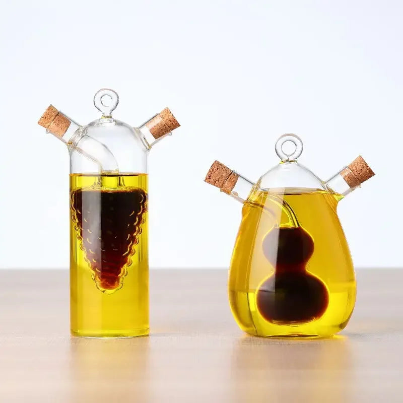 Two-in-One Seasoning Oil Bottle Dispensers