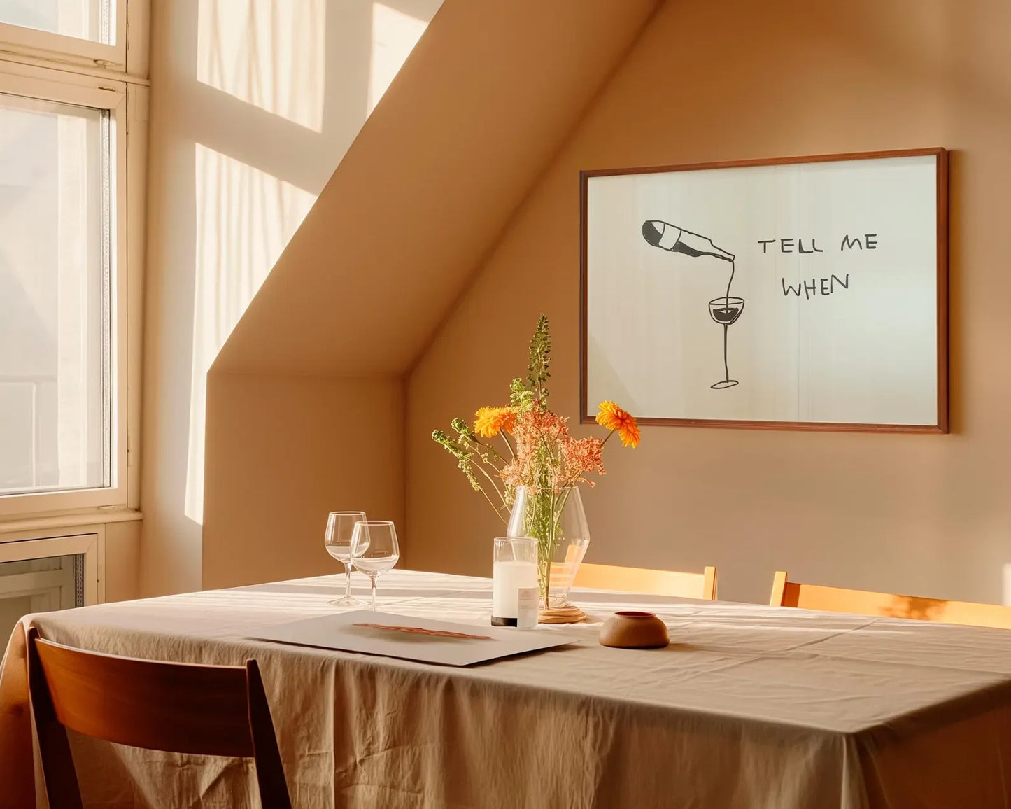 Horizontal Wine Canvas Poster