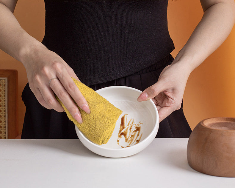 Ceramic Bowl with Detachable Solid Wood Stand