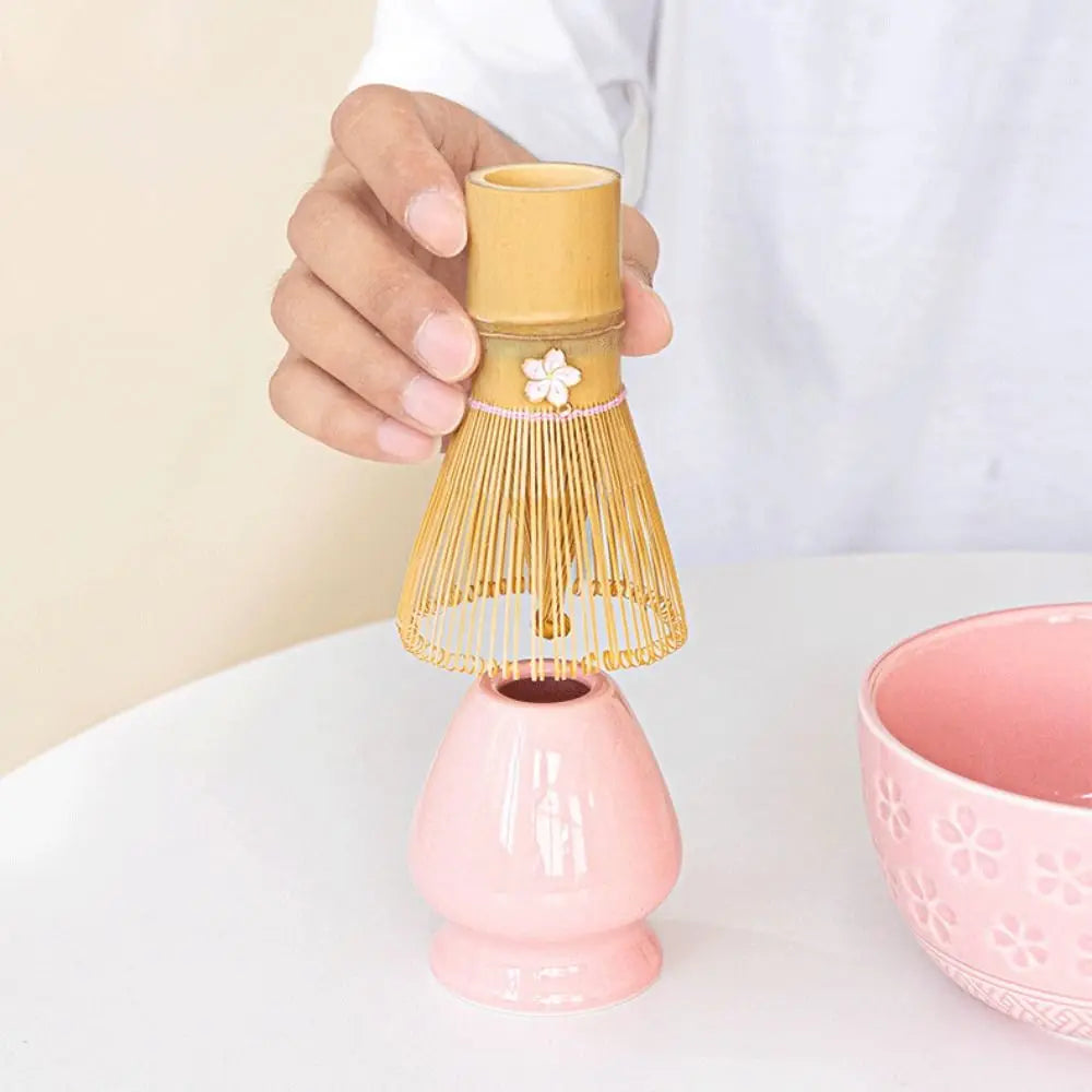 Matcha Whisk with Cherry Ornament
