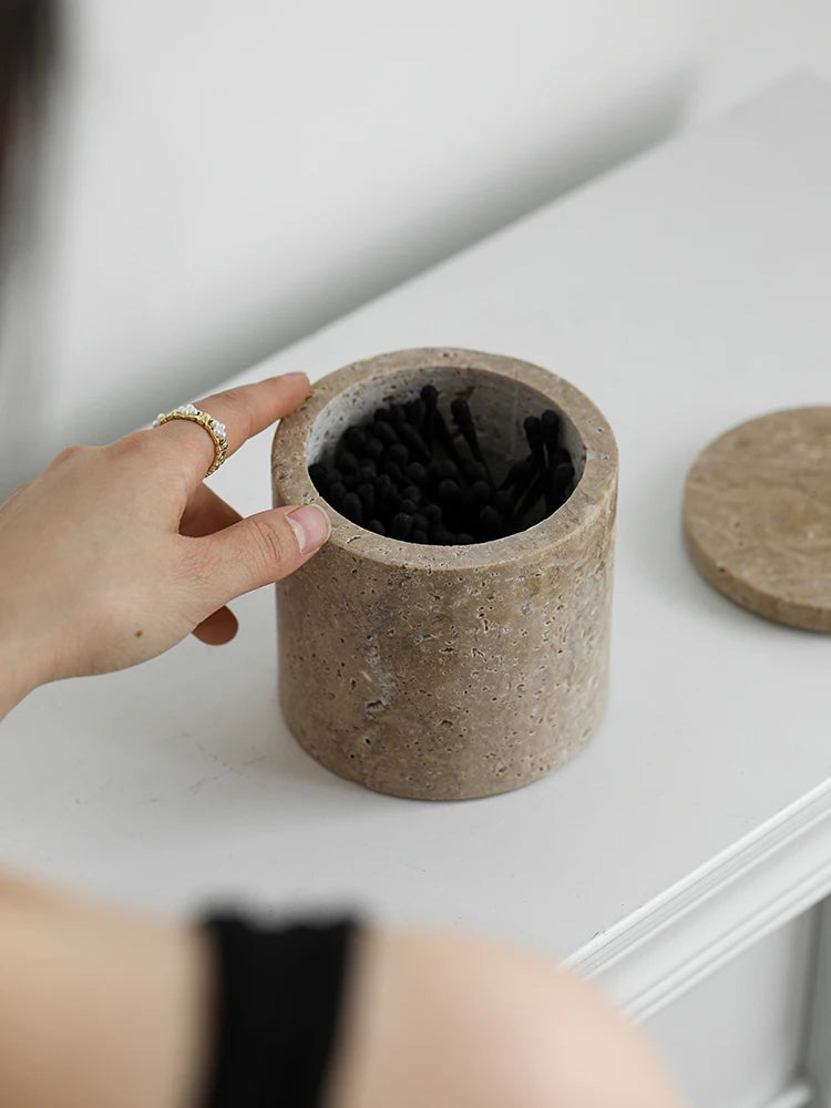 Light Lux Travertine Style Box Container
