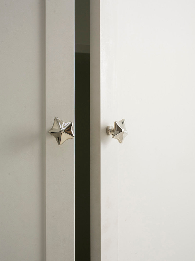 Silver Cloud & Star Cabinet Knobs