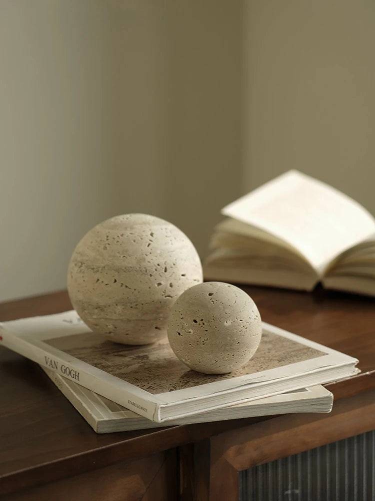 Natural Stone Ball Decor Sculptures