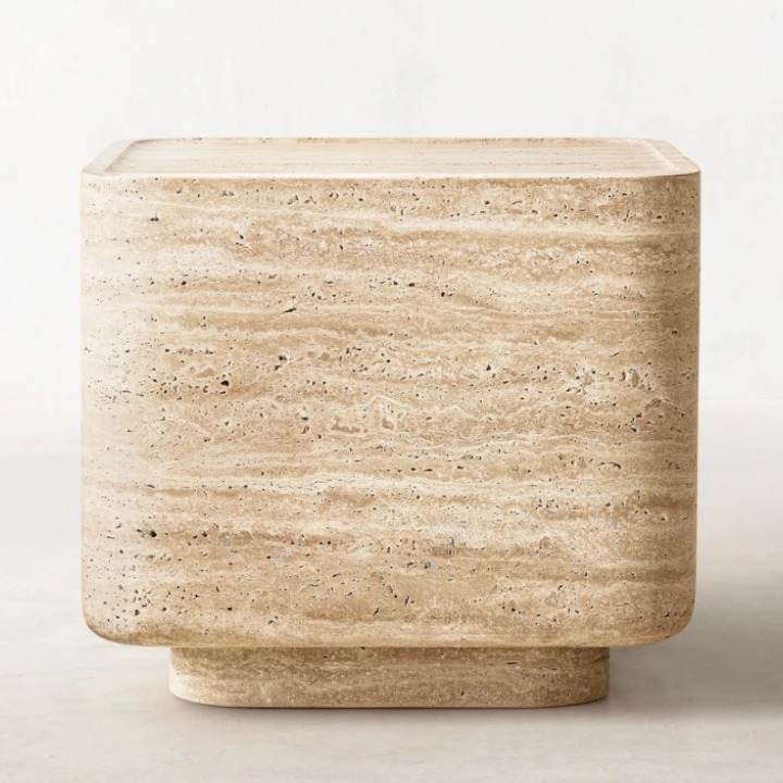 Travertine Light Lux Side & Coffee Tables