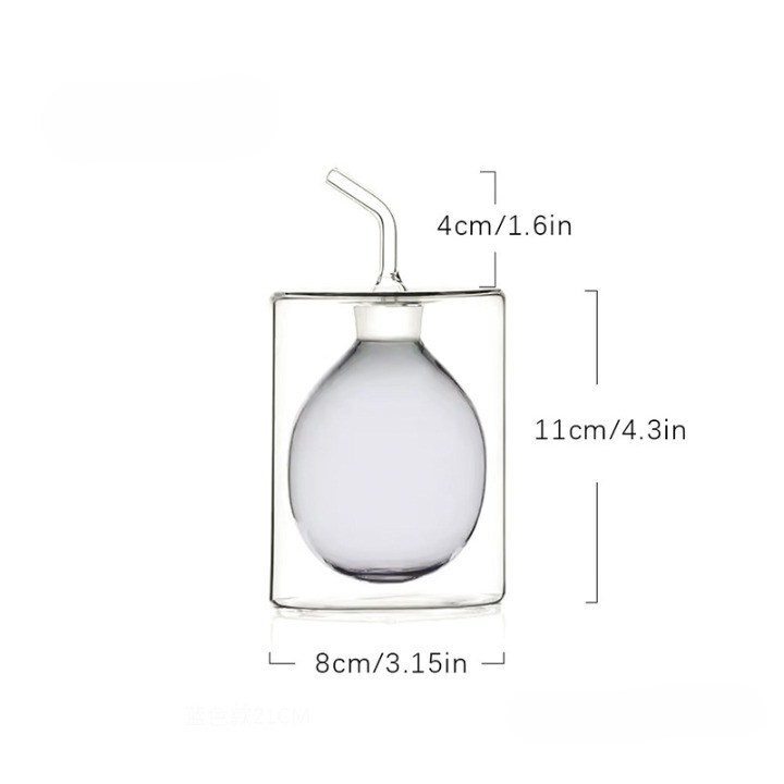 Double Glass Seasoning Oil Bottle Dispensers