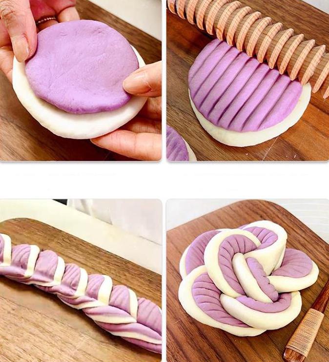 Wooden Embossing Rolling Pin for Creative Baking