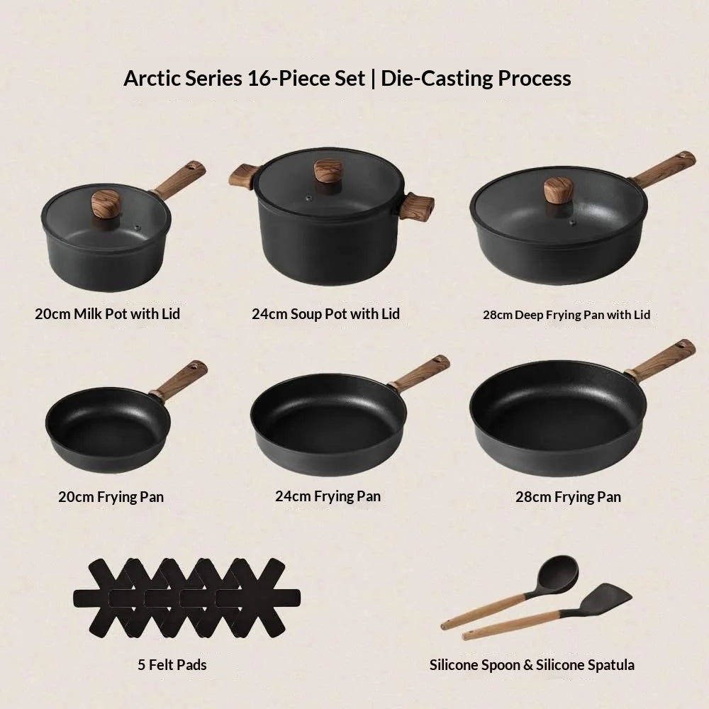 Pots, Pans & Utensil Sets (13, 16 or 18 Pieces)