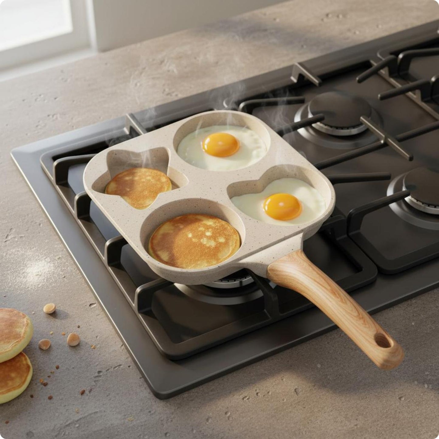 4 in 1 Pan with Wooden Handle