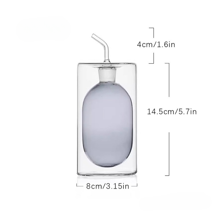 Double Glass Seasoning Oil Bottle Dispensers