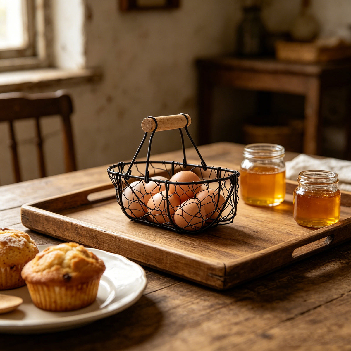 Retro Style Iron Mesh Basket