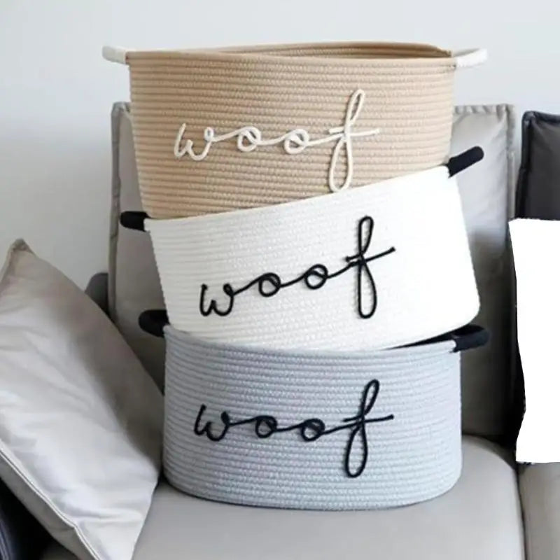 Rope Dog Toy Storage Basket