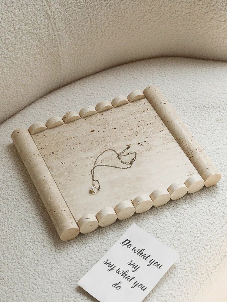 Light Lux Travertine Style Tray
