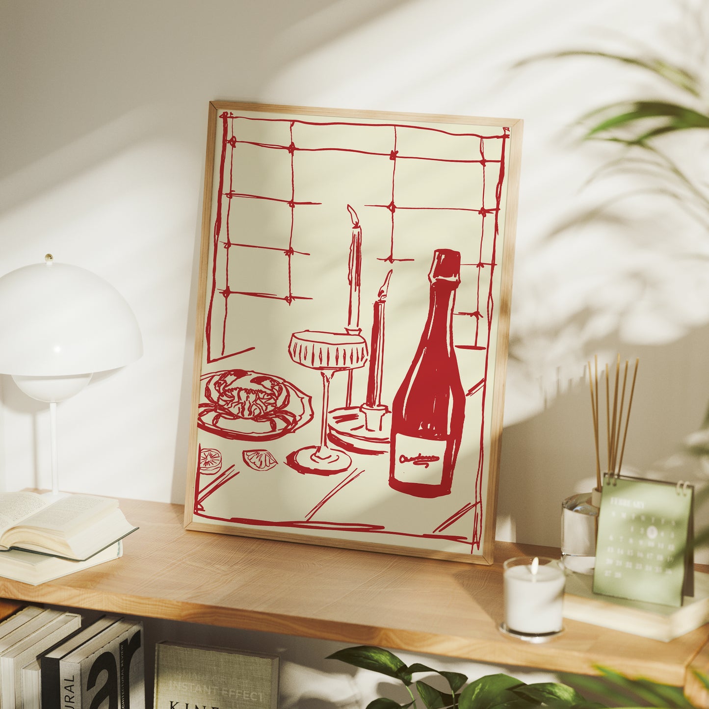 Red Dinner Canvas Poster
