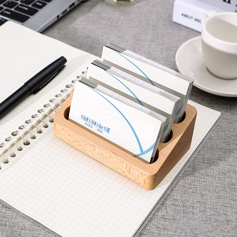 Wooden Business Card Stands