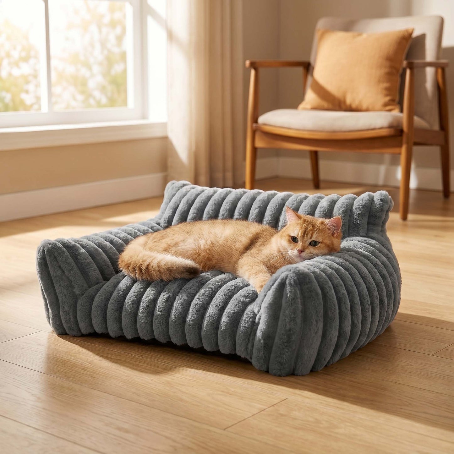 Classic Rectangular Cats & Dogs Bed