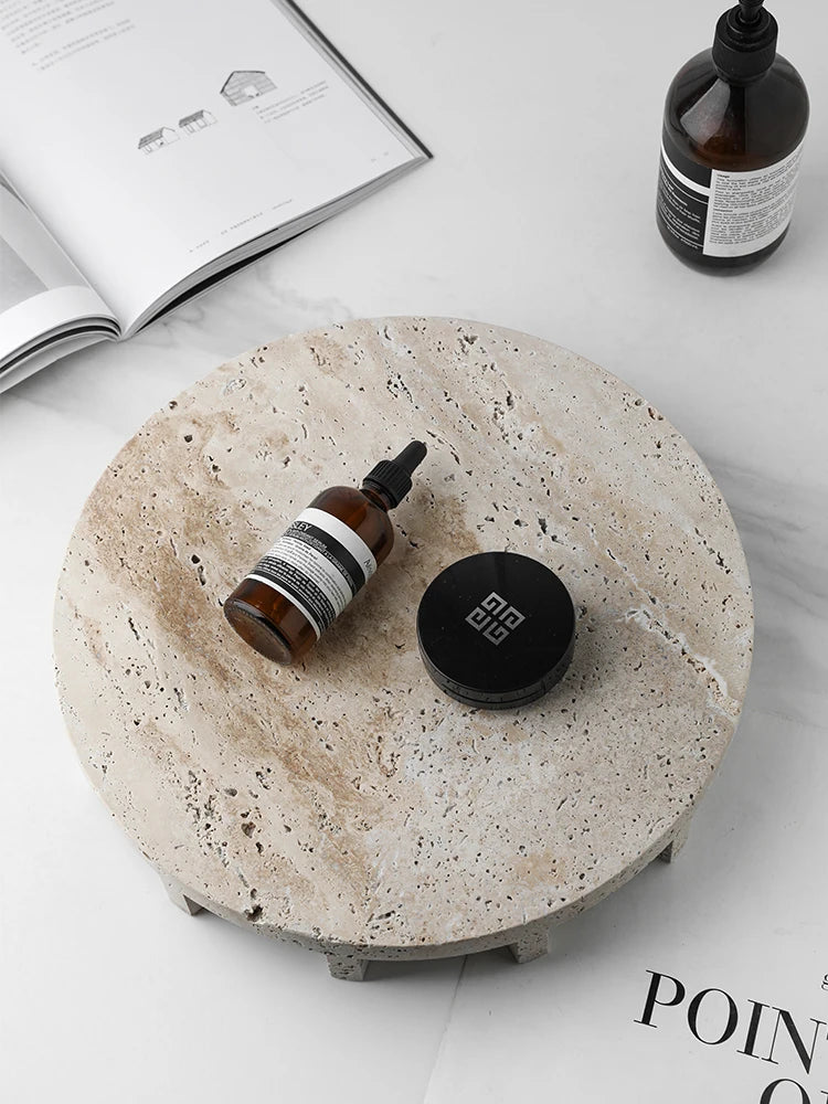 Travertine Style Centrepiece Tray