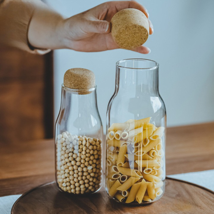 Glass Storage Jar with Cork Lid