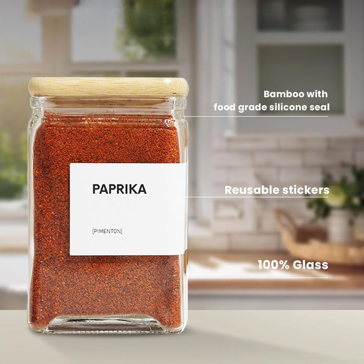 Glass Canisters with Wooden Airtight Lids