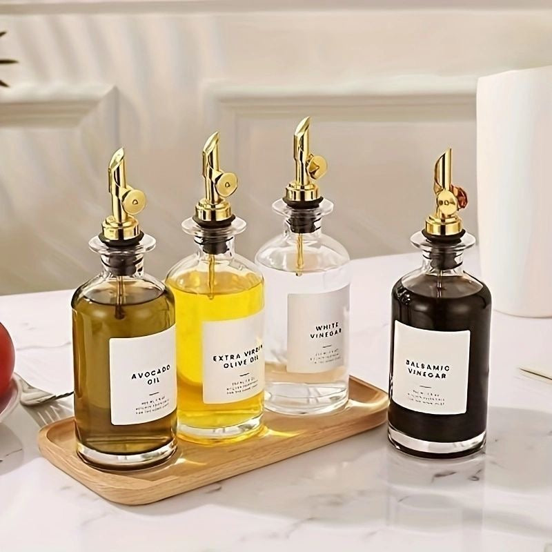 Round Glass Seasoning Oil Bottle Dispenser