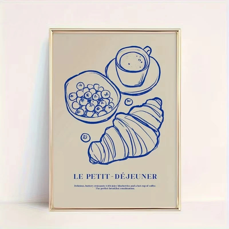 French Croissants Canvas Poster