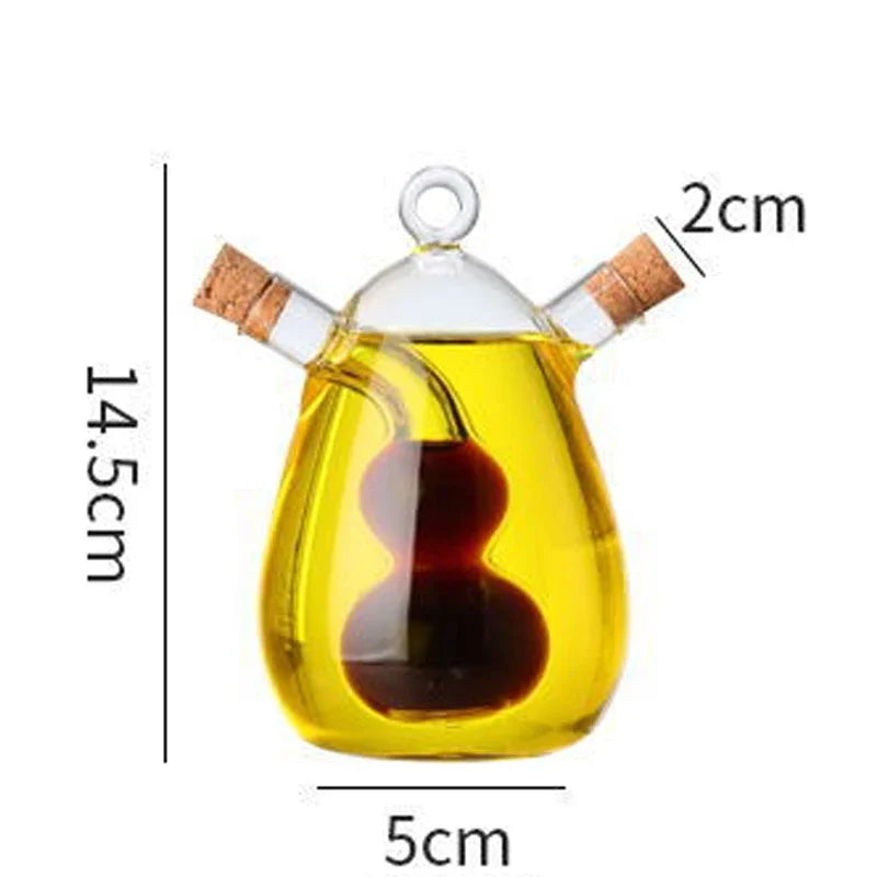 Two-in-One Seasoning Oil Bottle Dispensers