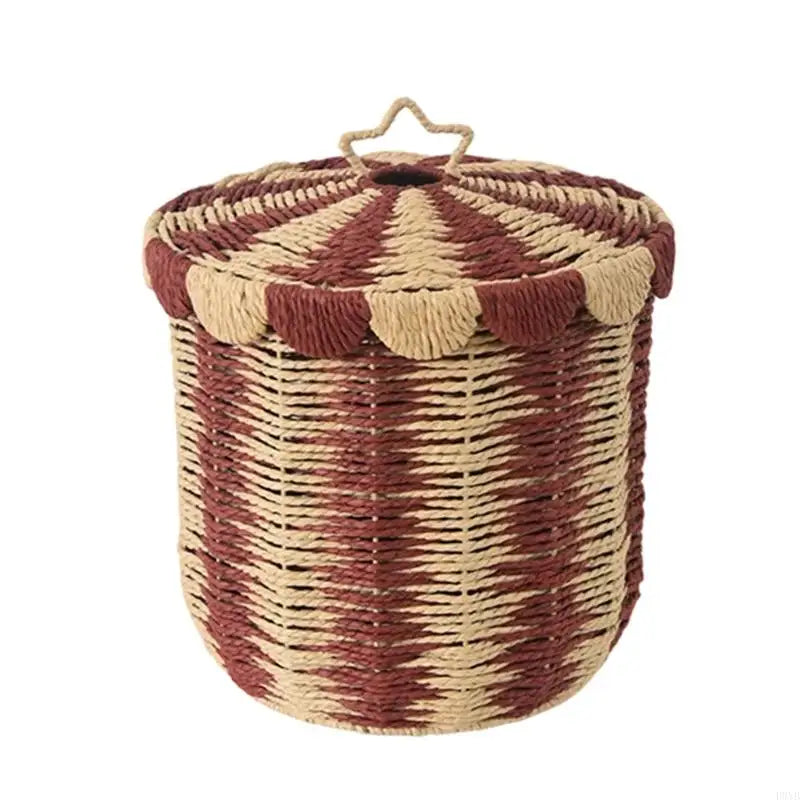 Circus Rattan Woven Baskets With Lid