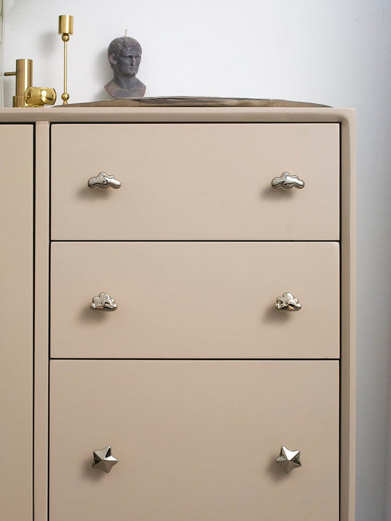 Silver Cloud & Star Cabinet Knobs