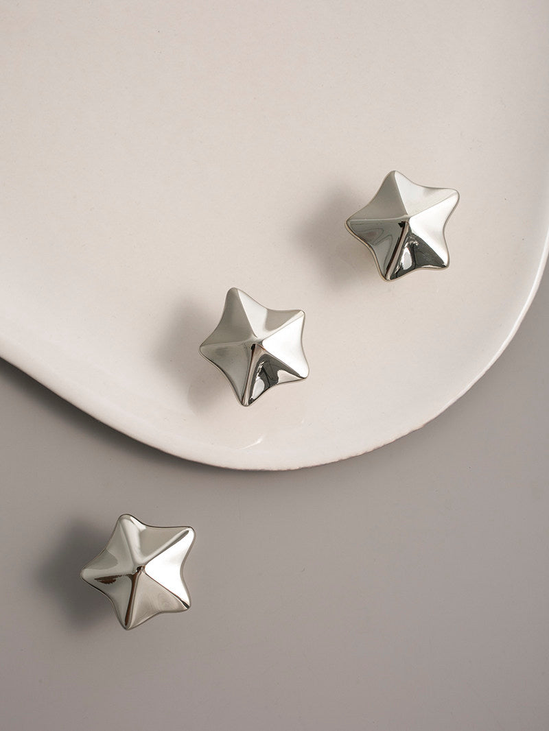 Silver Cloud & Star Cabinet Knobs
