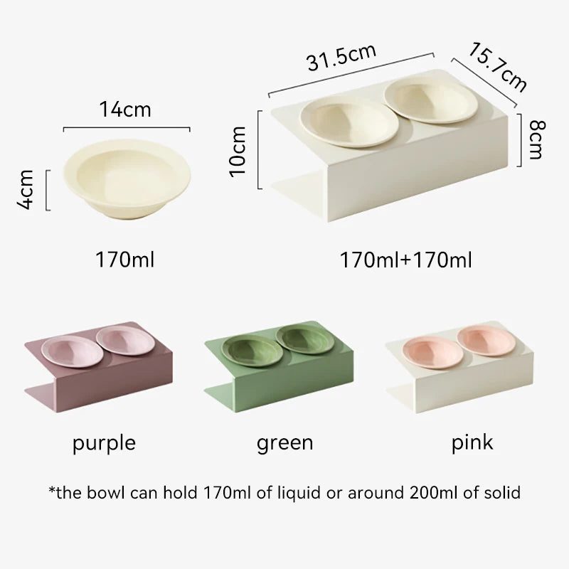 Ceramic Bowls with Metal Stand