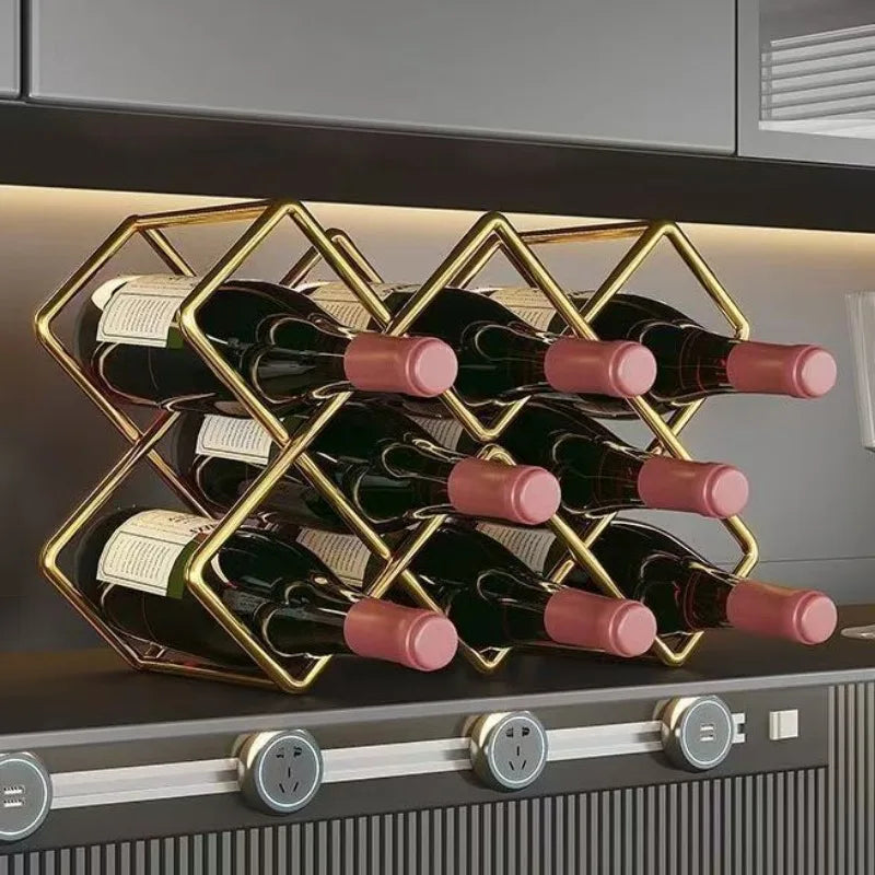 5/8 Grid Metal Wine Bottle Rack