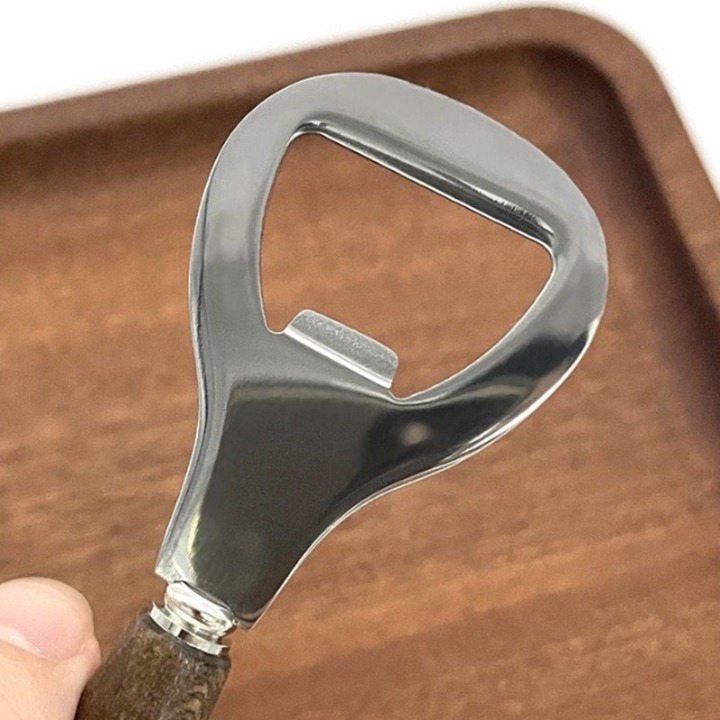 Manual Bottle Opener with Wooden Handle